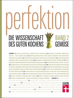 cover image of Perfektion. Die Wissenschaft des guten Kochens. Gemüse